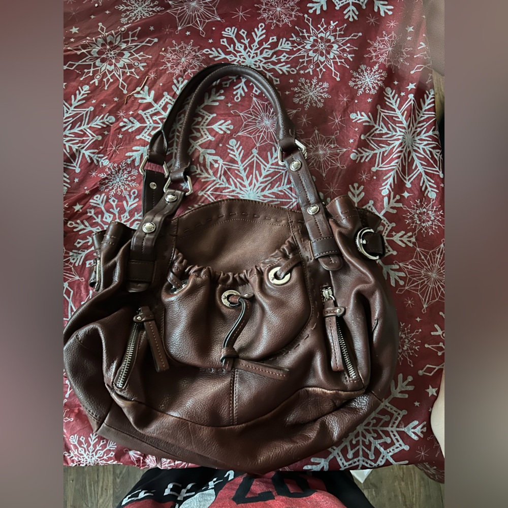 Bmakowsky brown genuine leather purse